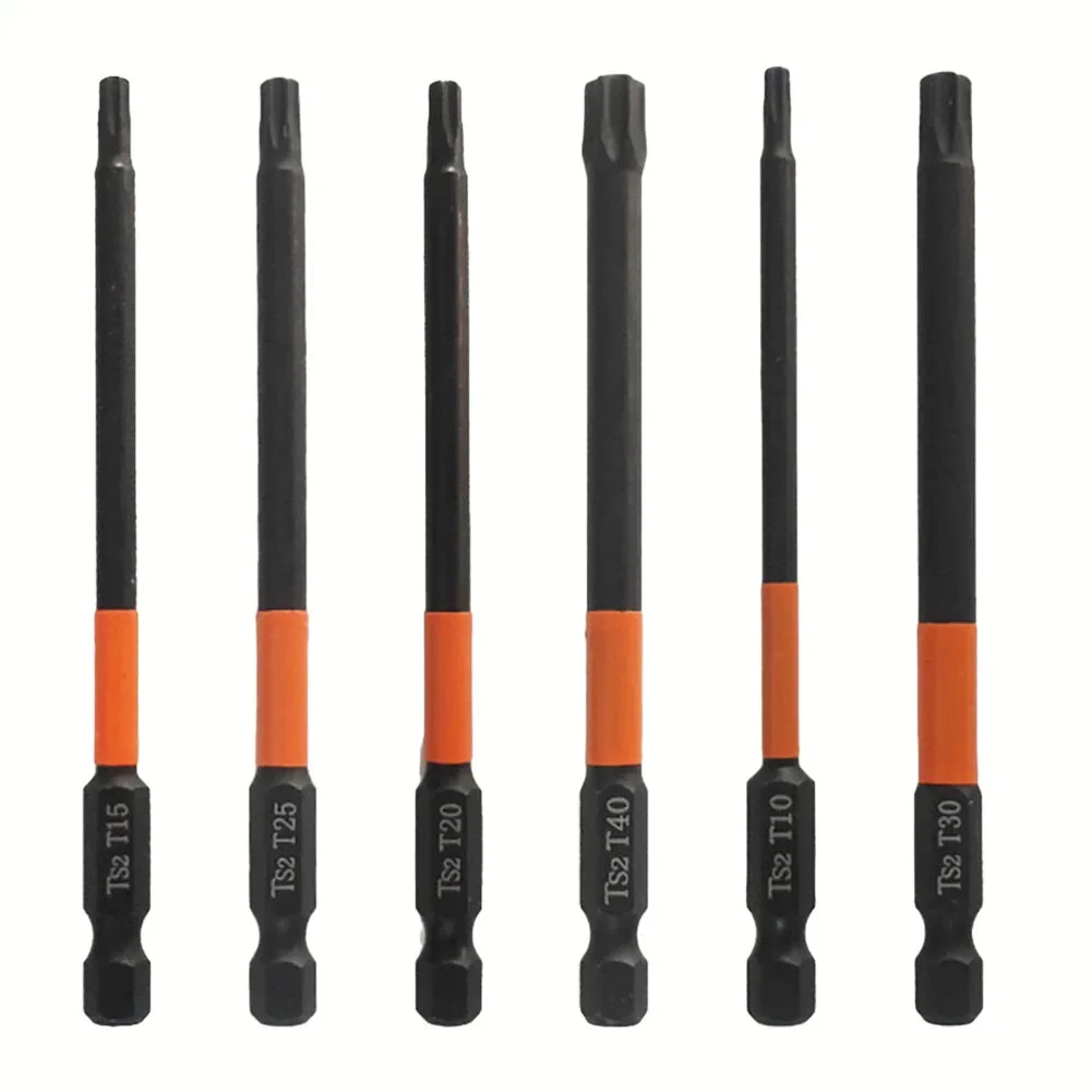 

1PC 100mm 1/4 Inch Hex Head Drill Bit Magnetic Torx Screwdriver Bits T10/T15/T20/T25//T30/T40 Multifunctional Hand Tools