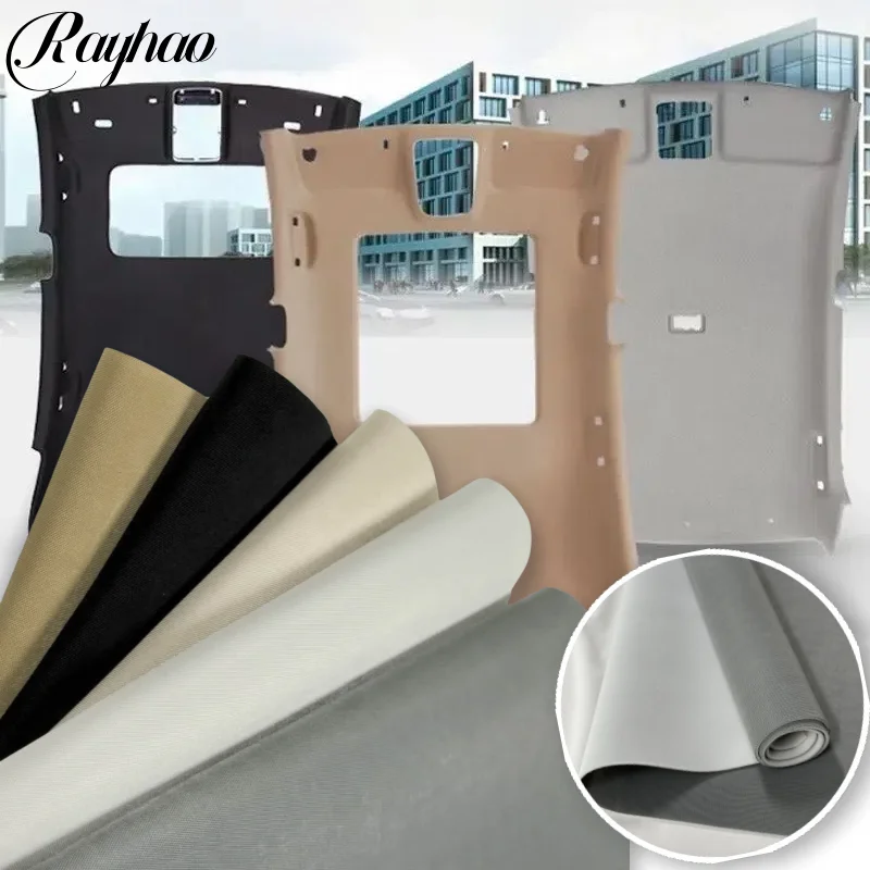 

Auto Roof Upholstery Car Headliner Fabric Non-Stick Mesh Fabric with Sponge Foam Backing Car Ceiling Lining Repair Renovation