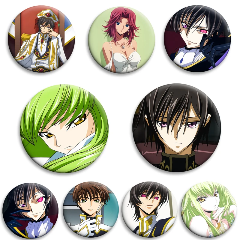 

Anime Code Geass Cartoon Enamel Pins Creative Brooch Metal Badge for Bag Clothes Shirt Decor Jewelry Accessories Souvenir Gifts