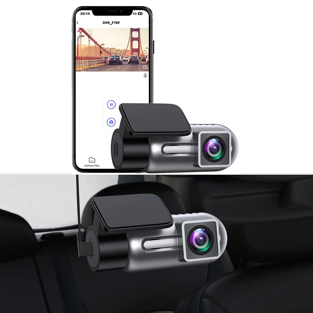 Dashcam Dash Cam Car Camera DVR Video Recorder WiFi App Connect Optional Monitoring After Parking Super Capacitor Voice Prompts