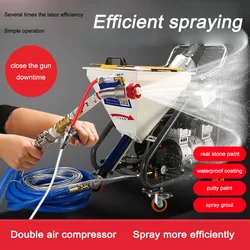 exterior wall real stone paint sprayer mortar waterproof coating fireproof material spray gun