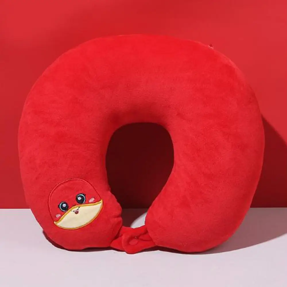 Muñeco de peluche de serpiente del zodiaco creativo, almohada bonita en forma de U, juguete de serpiente de peluche, almohada deformación de dibujos animados suave y esponjosa