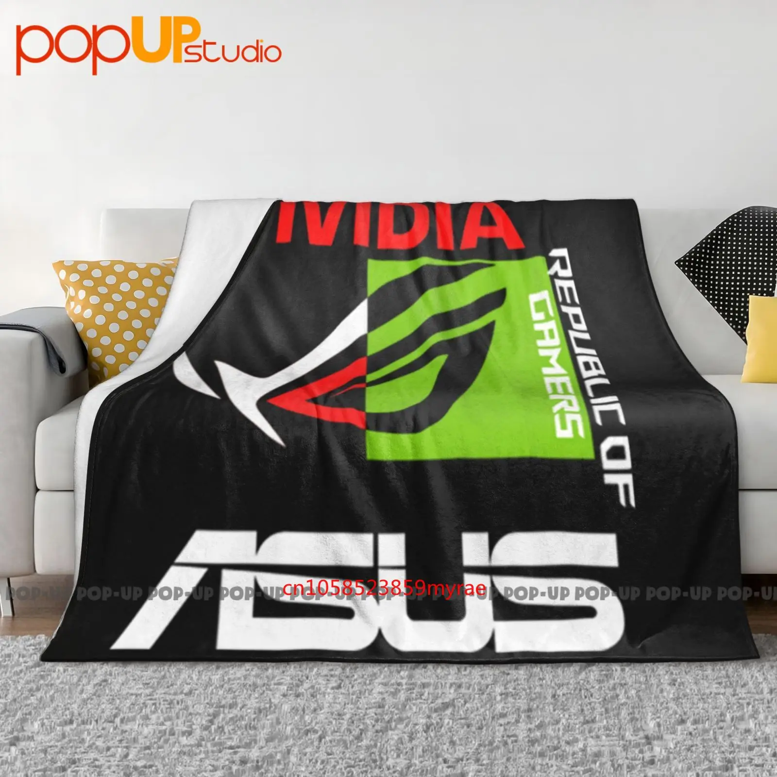 Nvidia X Asus Rog Republic Of Gamers Lap Pc 01 Manta ultrasuave Edredón Funda de sofá de invierno Fundas de cama