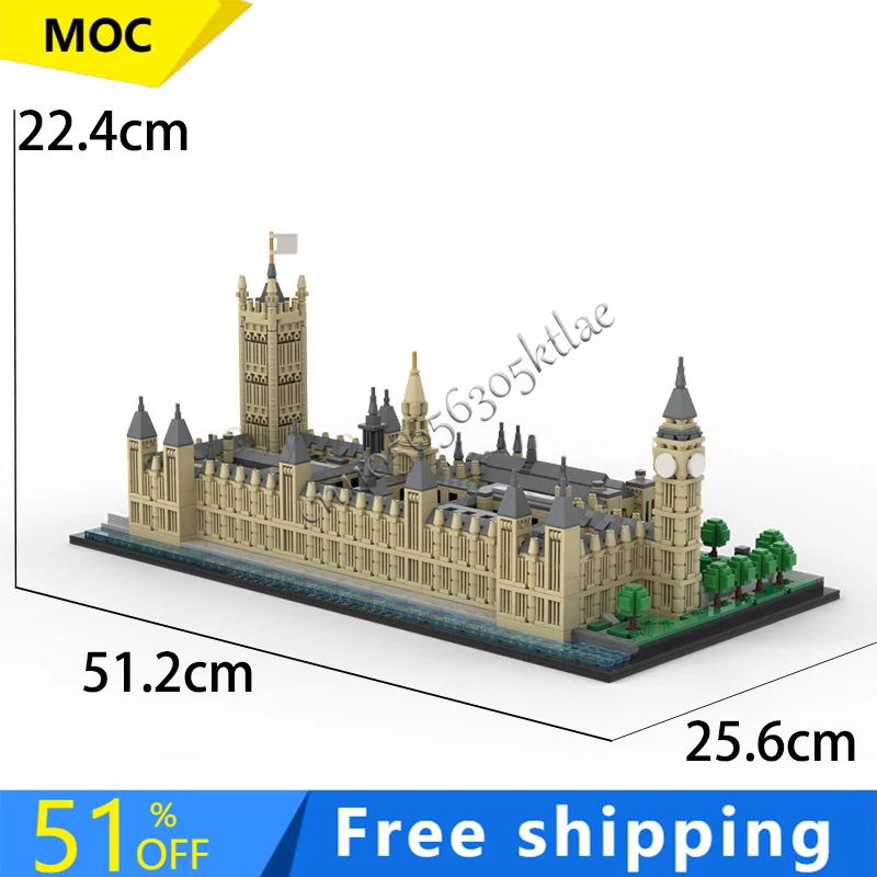 4494PCS MOC City Street Views Modular Luxury Iconic Palace Building Blocks Diy Educational Assembly Children Toys Birthday Gifts