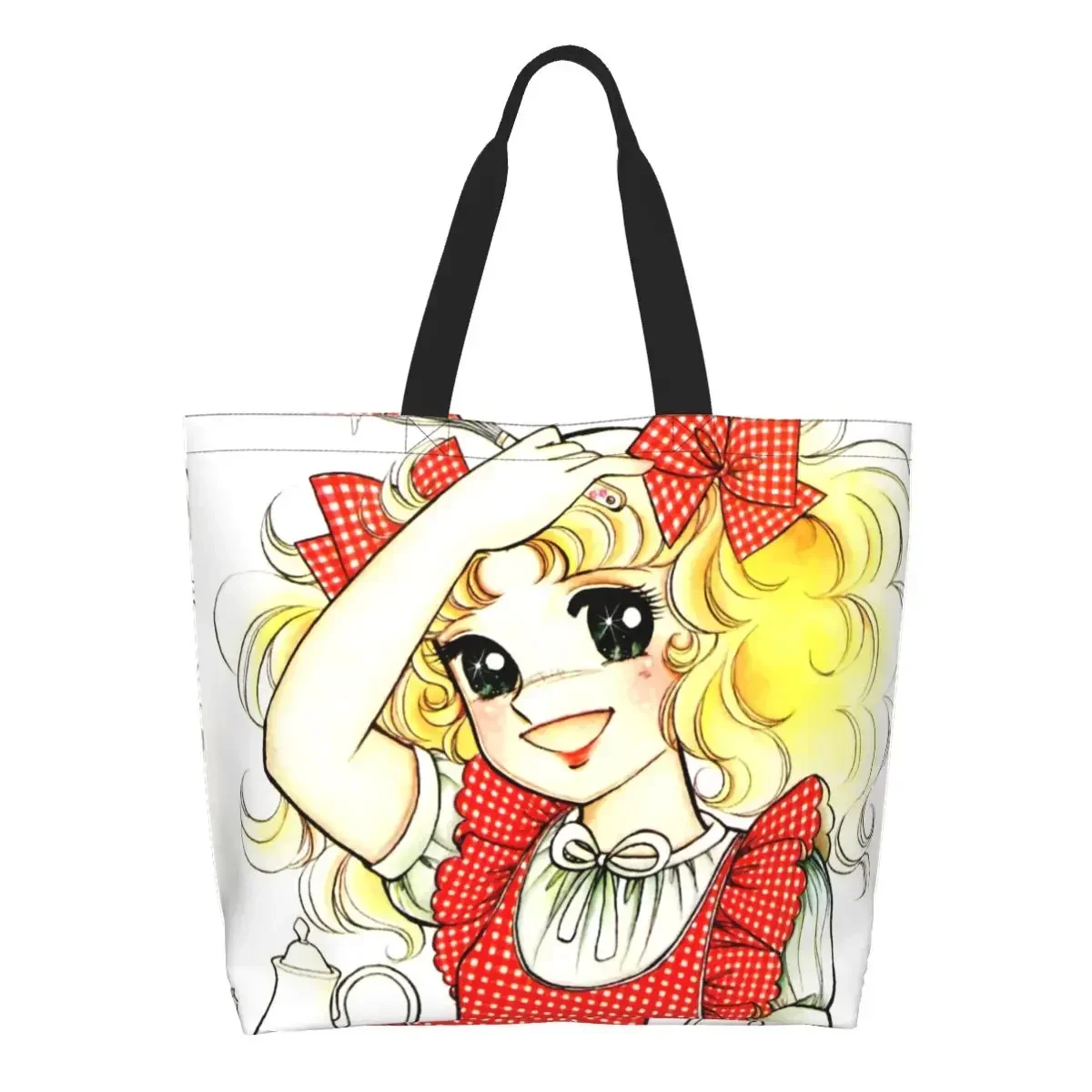 

Сумка-тоут для покупок конфетных девушек, женская милая японская сумка-шоппер в стиле аниме, манга, холщовые сумки на плечо, сумки большой вместимости