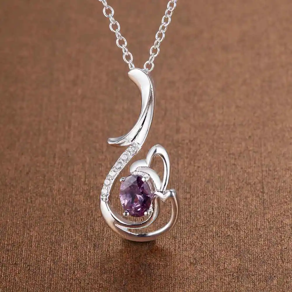 Heißer Verkauf 925 Sterling Silber Halskette Anhänger 5A Zirkonia für Damen Hochzeitsschmuck Luxus Mode Verlobung Klassiker Party Geschenke