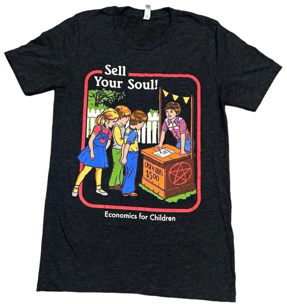 Steven Rhodes Sell Your Soul Economics For Children Canvas T Shirt S