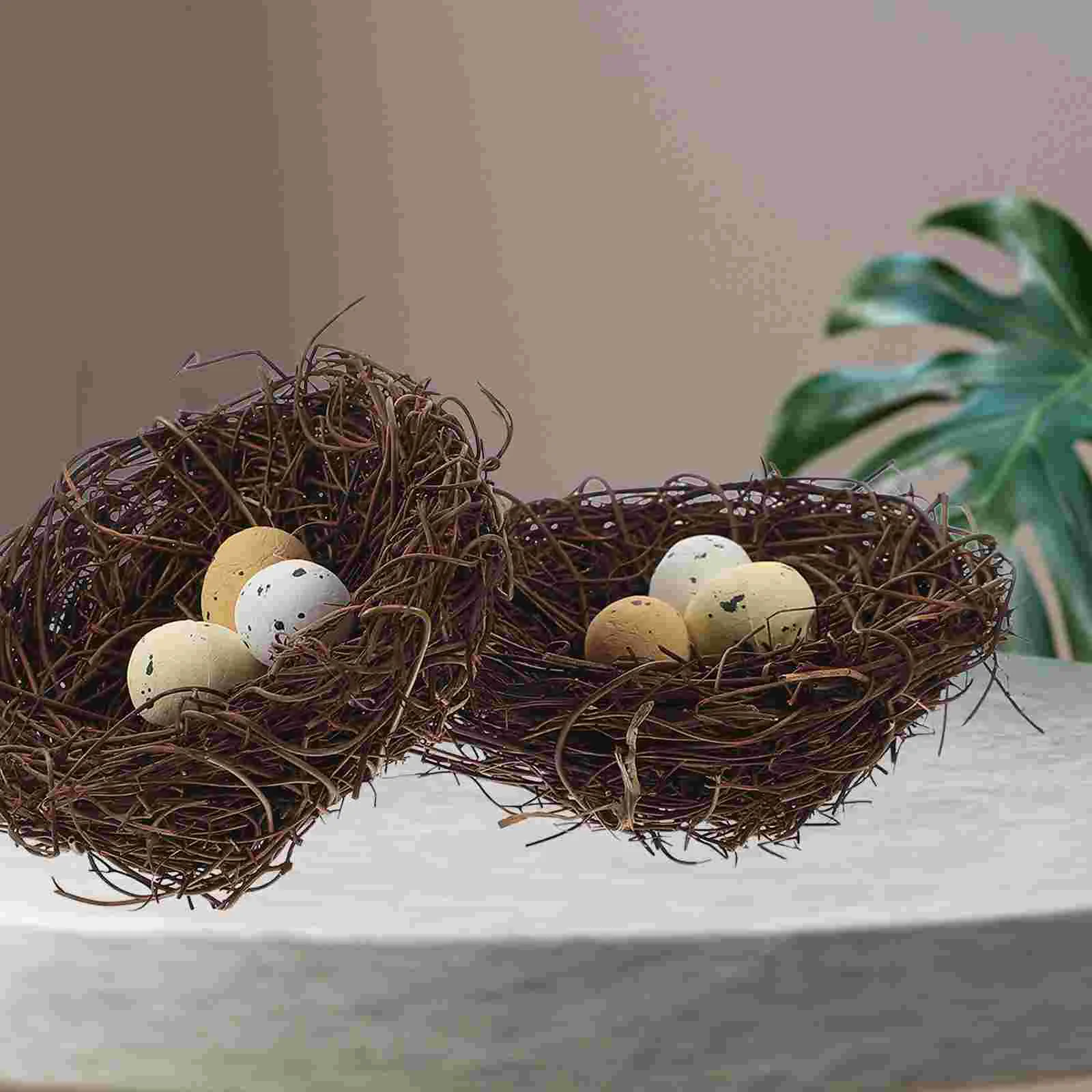 

Easter Bird Nest Decorating Kit Simulated Bird's Outdoor Small Birds Adornment Party Decoration Resin Model