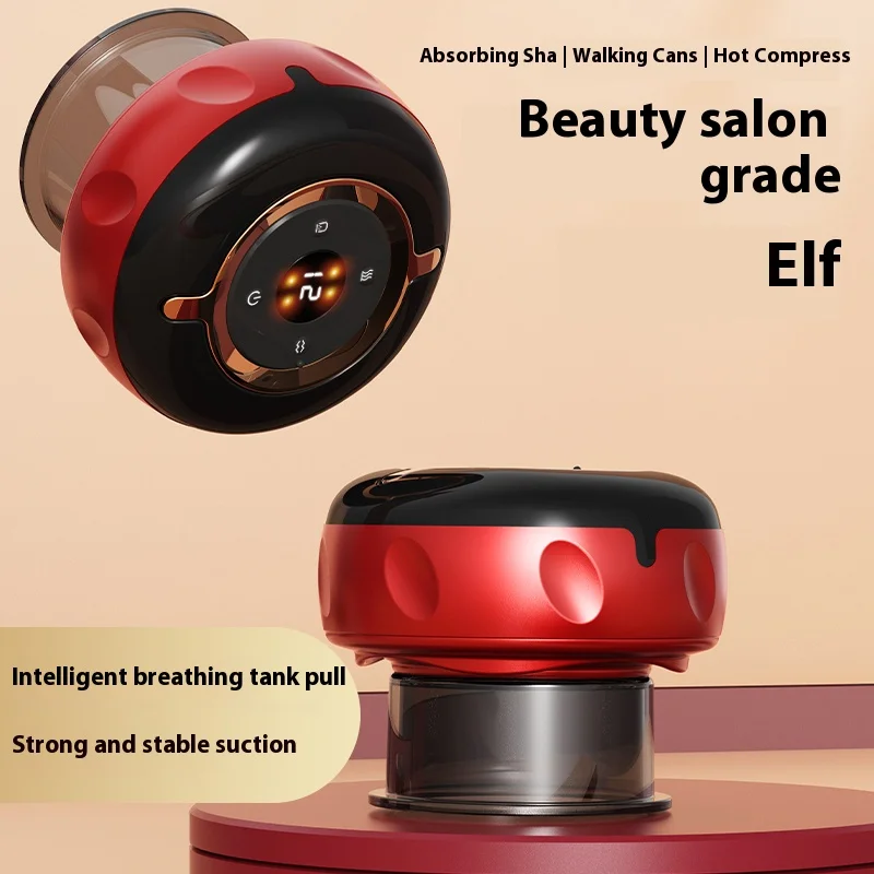 Smart Electric Cupping Massager with Heat & Remote Control Home Red Light Vacuum Suction Jars Circulation Muscle Relax 12 Level