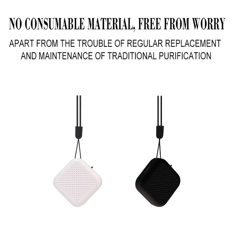 Portable neck hanging air purifier negative ion generator wearable necklace Halter purifier car pendant dust collector purifier