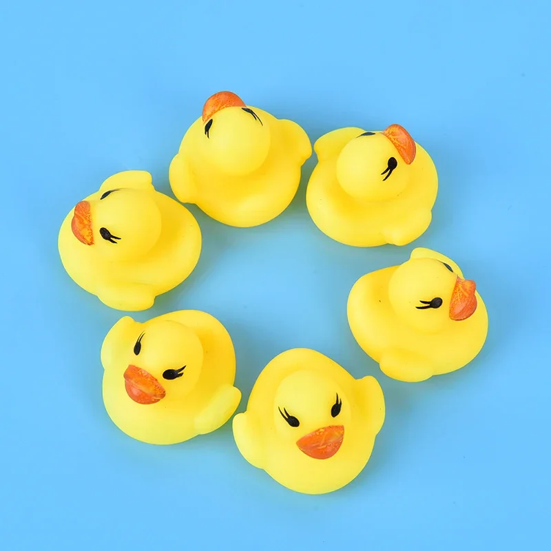 Mini Baby Kids Squeaky Rubber Ducks Bath Toys Bathe Room Water Fun Game Playing Newborn Boys Girls Enamel Toys for Children