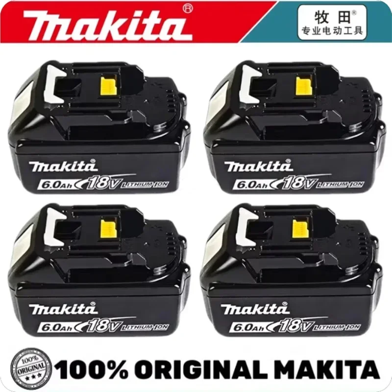 

Original Makita 18V 6A Rechargeable Power Tools Battery 18V makita with LED Li-ion Replacement LXT BL1860B BL1860 BL1850 Charger