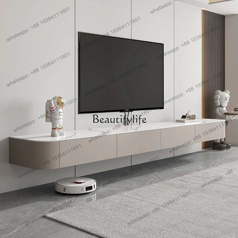 

D25Home rock slab suspended TV cabinet living room home coffee table combination suspended TV cabinet