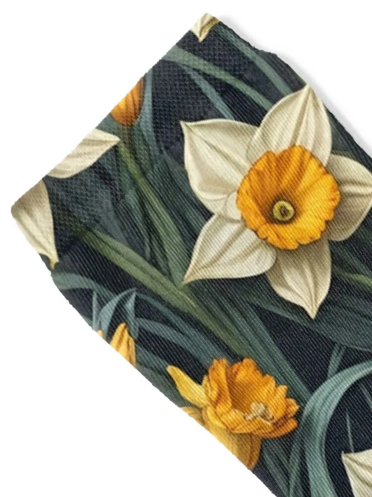 Daffodil Flower Seamless Pattern (March Birth Flower) Socks cool essential new in's bright garter Socks Woman Men's