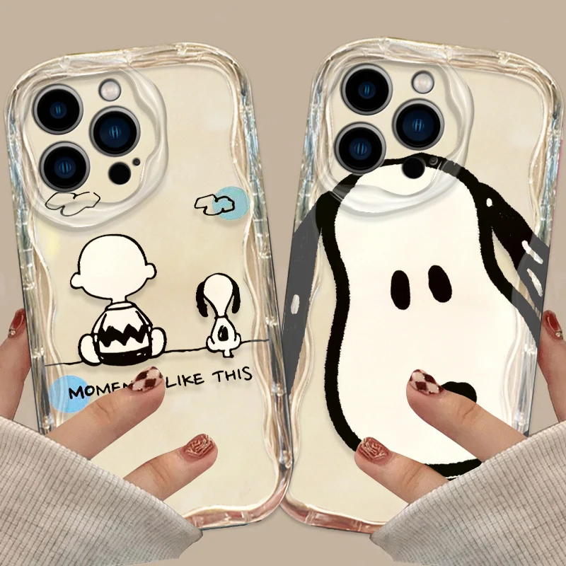 Snoopy Lively Cool For Apple iPhone 15 14 13 12 11 XS XR X Pro Max Plus Wave Oil Funda Cover Phone Case