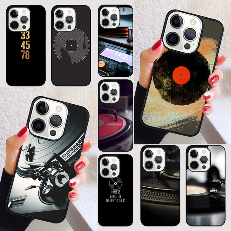 Vinyl DJ Record Art Phone Case for iPhone 16 15 SE2020 6 7 8 Plus for Apple 13 11 12 14 Mini Pro Max Cover coque Shell