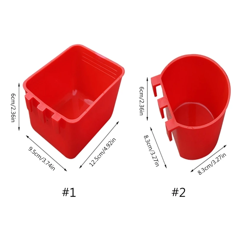 Pack of 5 Poultry Feeders Plastic Cups for Birds and Chickens Large Capacity Bird Watering Bowls Plastic Feeders Dropship