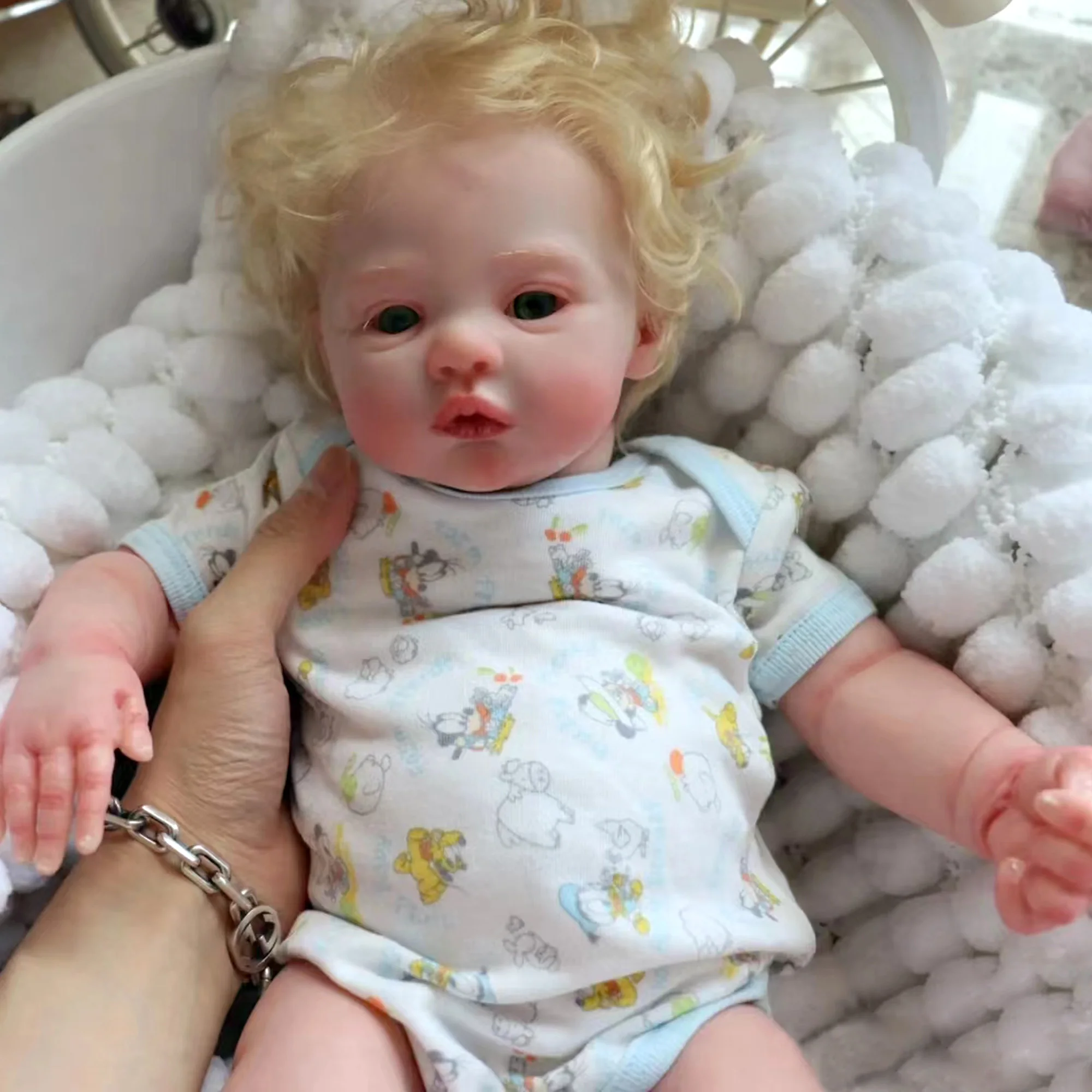 

45cm Meadow Bebe Reborn Doll 3D Painted With Rooted Hair Boneca Renascida Brinquedo Bebe Para Crianças Menina