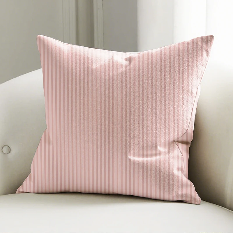 

Pastel Pink Thin Striped Pillow Cover, Delicate Vertical Stripe Cushion Case, Sofa Home Decor Accent Pillow
