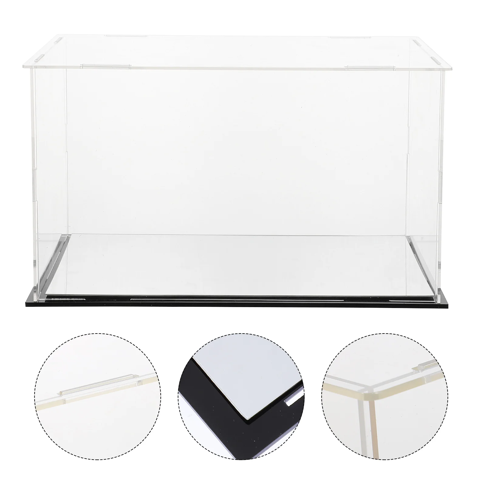 1pc Acryl Display Box Lagerung Zeigen Box Modell Lagerung Fall mit Spiegel Basis Vitrine Transparente Display Box