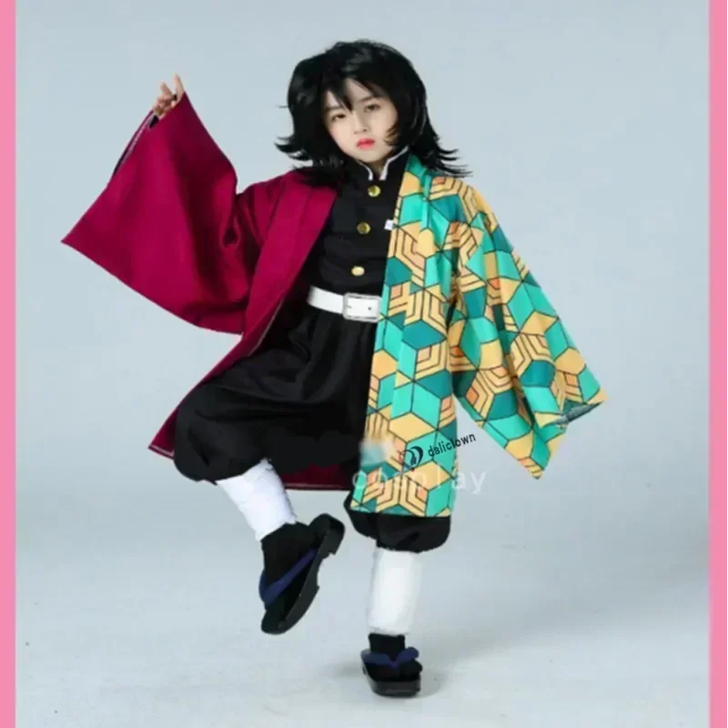 Kids Cosplay Anime Demon Slayer Kimetsu no Yaiba Kamado Nezuko Cosplay Costume Kids Kimono Halloween Costume For Kids Girls Boys