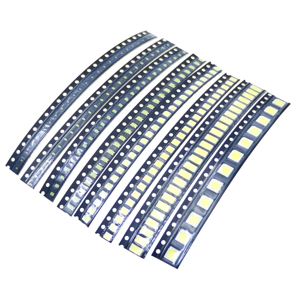 0402/0603/0805/1206/1210/2835/5730/5050 SMD LED Diode Sample Book kit pack Red/Green/Blue/White/Yellow/Warm White/Orange/Purple