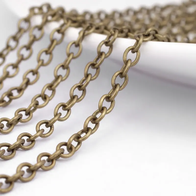 Antique Bronze Iron Round Wire O Shape Chain High Quality Necklace Diy Jewelry Accessories Rosediy Official Store image 3