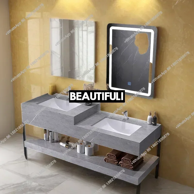 

Z136Drawer Cabinet Floor Bathroom Washbasin Luxury Closed Storage Toilet Salon Station Column Filing Cabinets Sinks Meuble