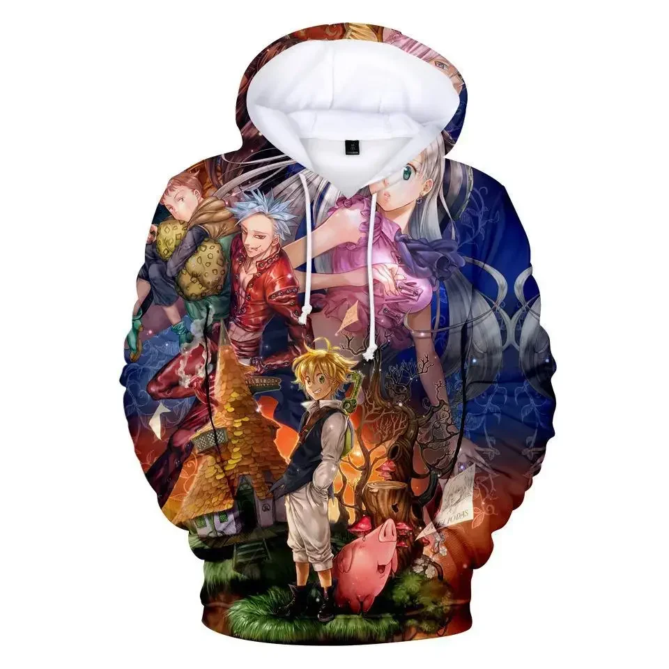 Nanatsu No Taizai 3D Printed Hoodies Kids High Street  Girls Boys Children Sweatshirts Long Sleeve Autumn Winter Clothes