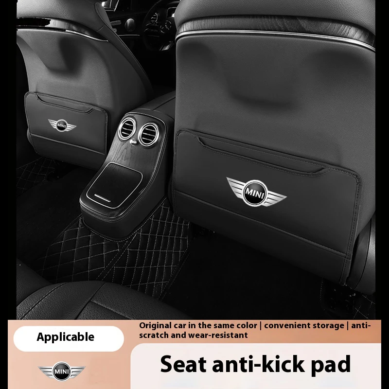 Car Seat Back Protection Anti-Kick Pad Rear Seat Storage Bag For MINI John Cooper S Clubman JWC R54 R55 R56 R60 F55 F56 F57 F58 