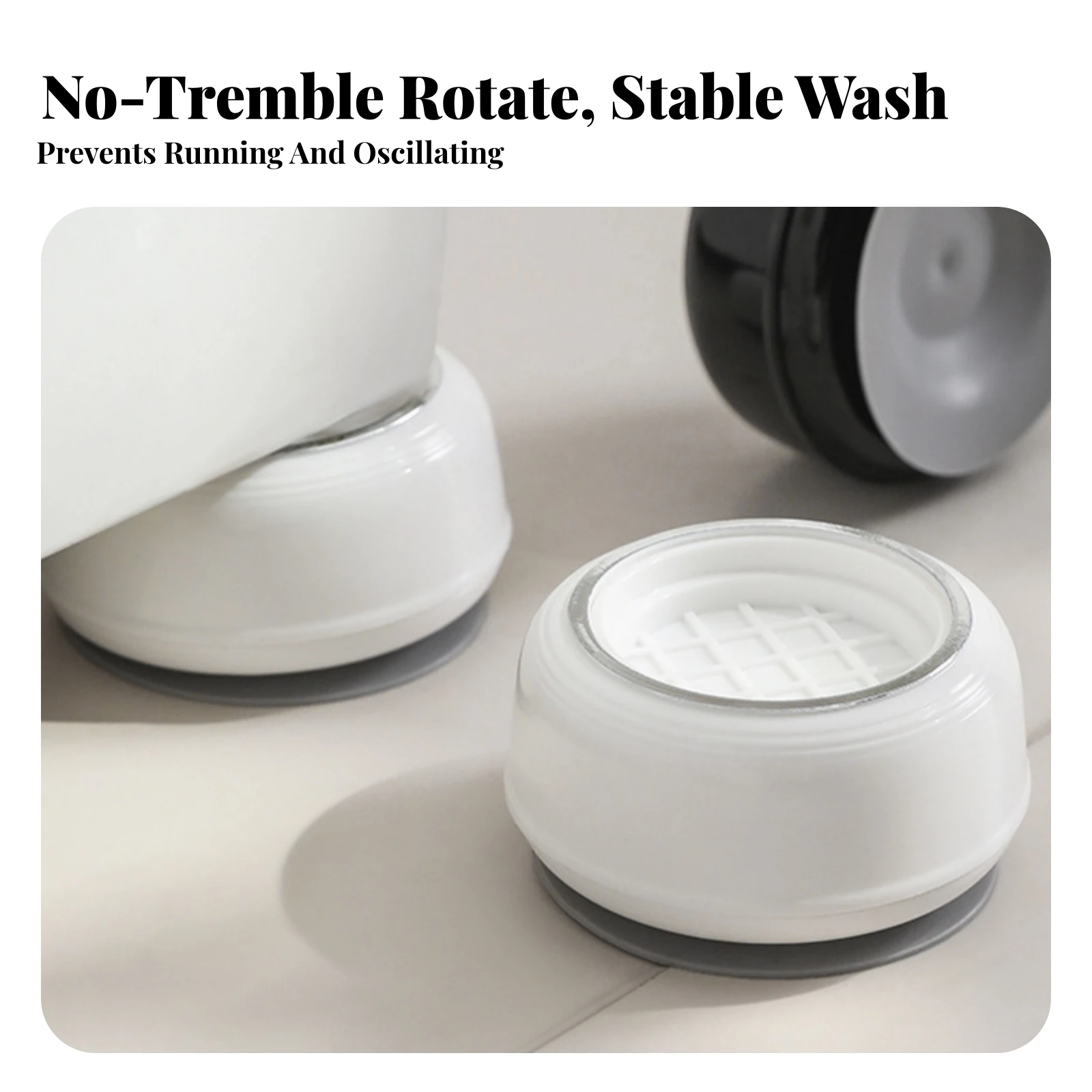 4 Pieces Anti-Vibration Pad Stacked Circular Anti Vibration Pad Household Accessory Cushioning Stabilizing for Home Use