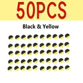50 piezas Negro Amarillo