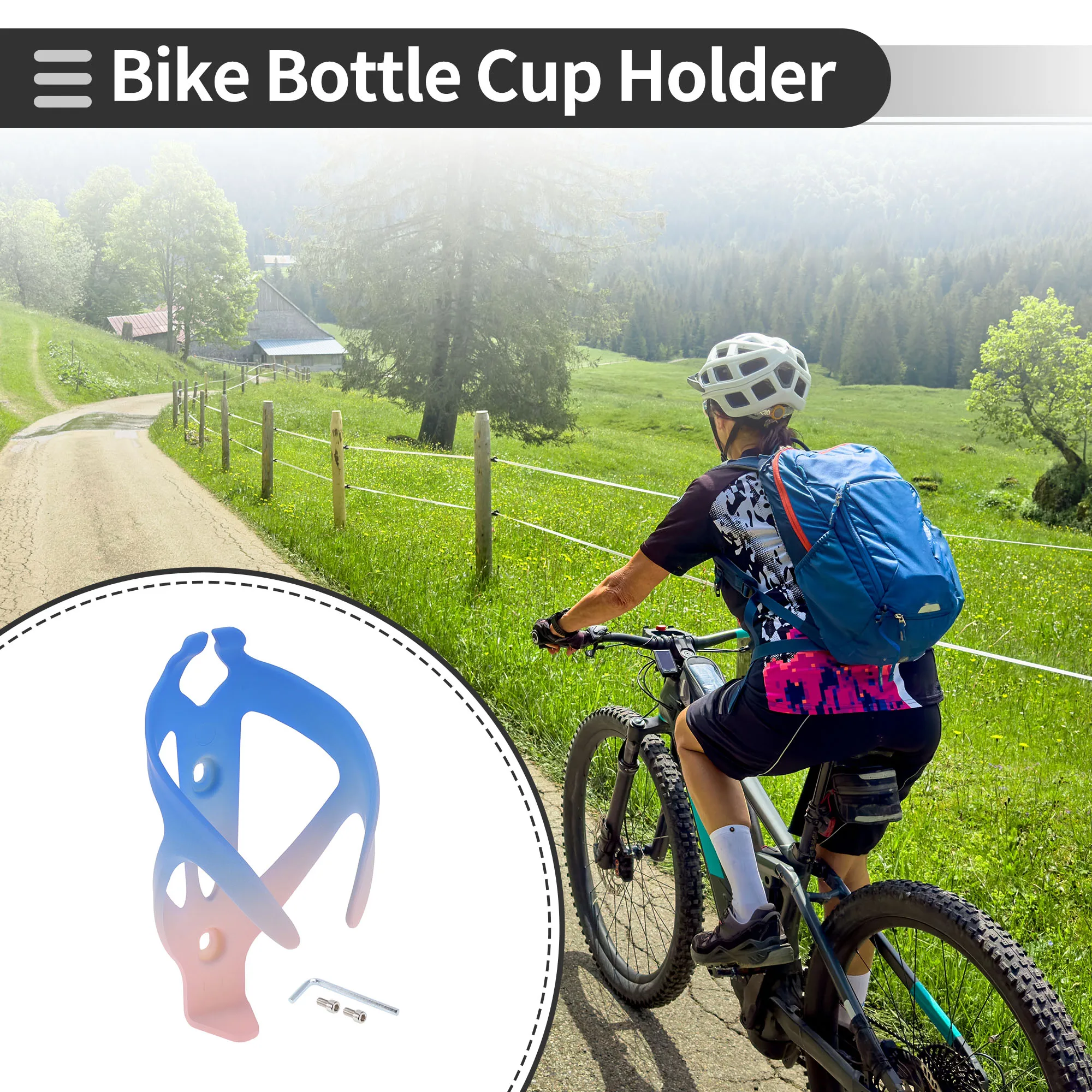 

X Autohaux велосипедный держатель для бутылок, подстаканник, легкая смола, синий, розовый, градуированный цвет, 1 комплект