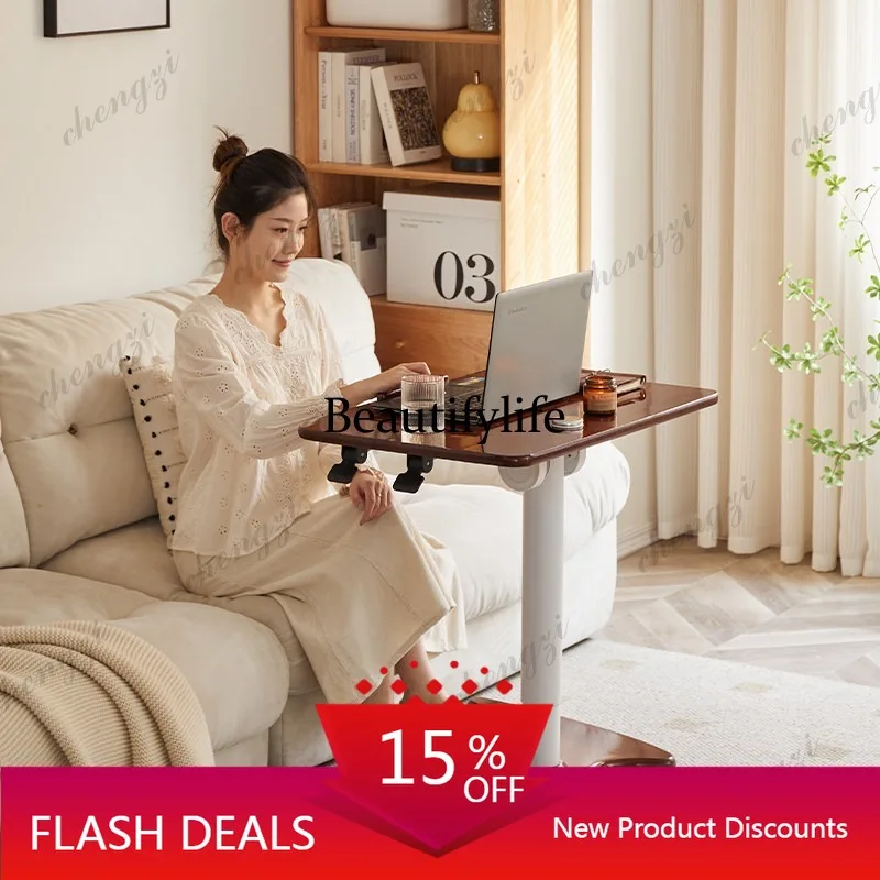 D80 All solid wood desk computer desk modern simple lifting learning rubber wood removable table