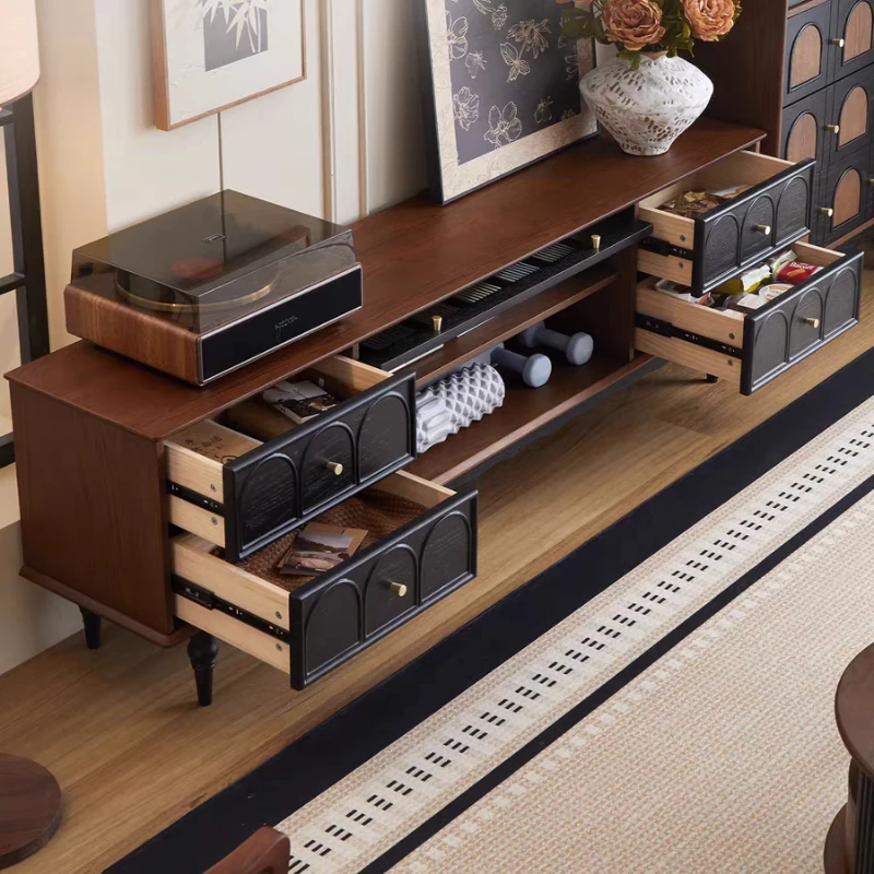 الفرنسية الرجعية التلفزيون تقف خزانة خشبية صلبة العتيقة الجدول الفاخرة من الأرض إلى السقف تلفزيون خزانة الدولاب Avec Tv الأثاث المنزلي