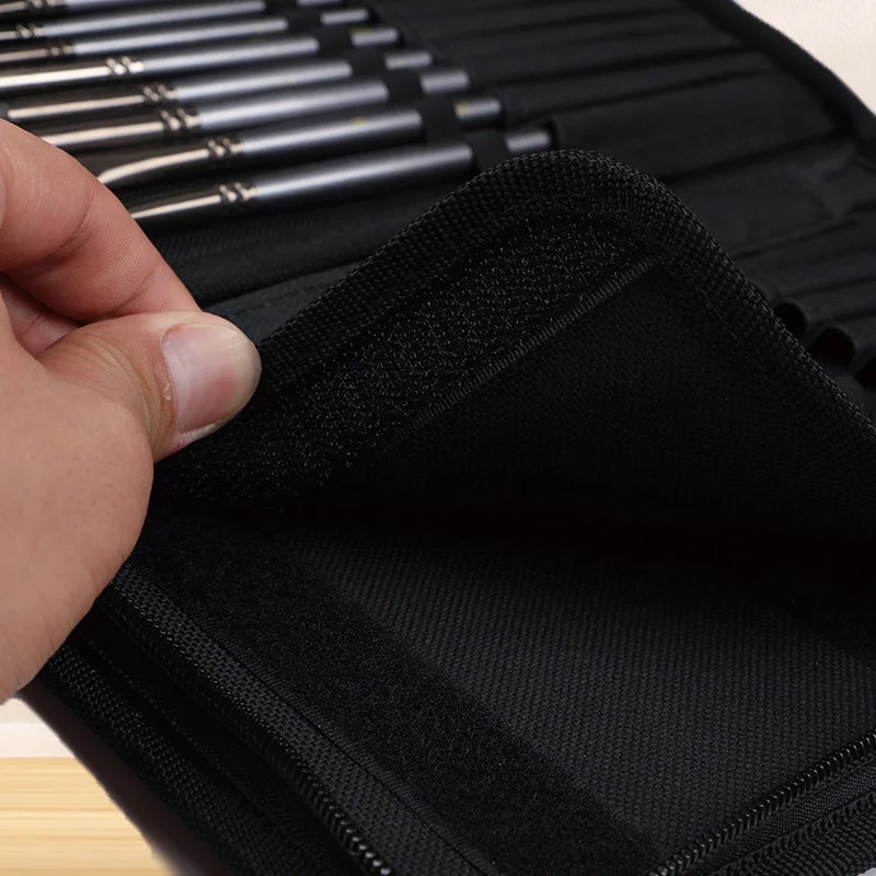 16 Pinsel Lagerung tragbare Set Pinsel Öl Pinsel Aquarell Pinsel Nylon Wolle Holzstange Pinsel