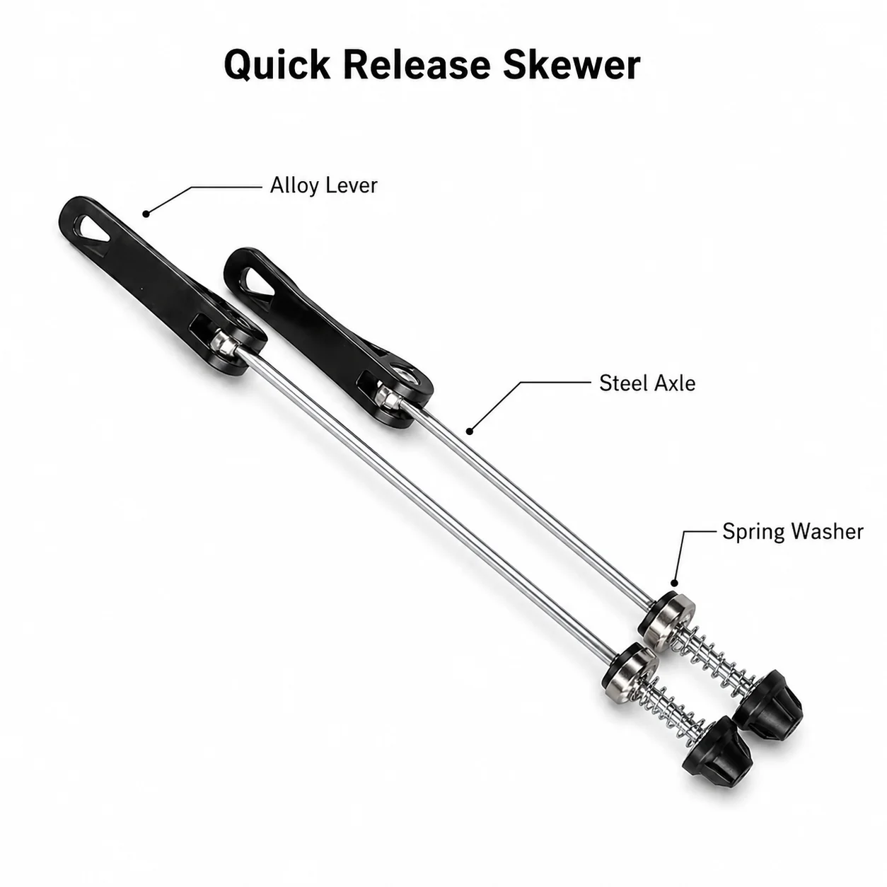 Mountain Bike Flower Drum Lengthened Quick Break Rod Single Axle Leather Quick Break Equipment Accessories