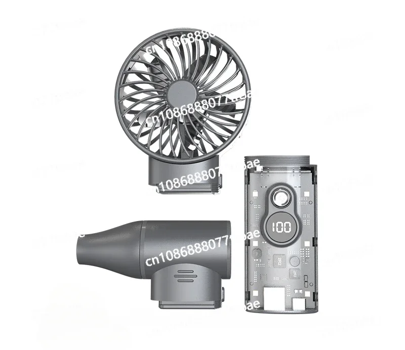 

Портативный вентилятор с эффектом жестокости, 100000 Турбовентилятор, съемный аккумулятор, двойная головка для кемпинга на открытом воздухе, высокая скорость ветра