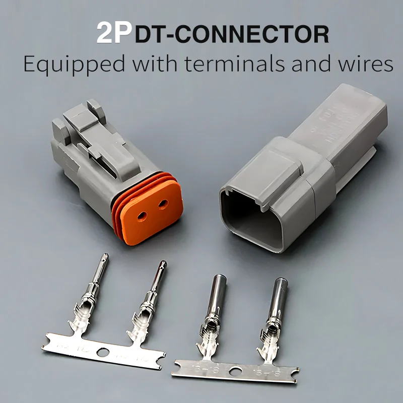 5/10/100 Sets Deutsch Type Connector Male Female Waterproof DT Connectors 2-Pin Dt04-2p Dt06-2s 8202612040,Sealable,2 Position