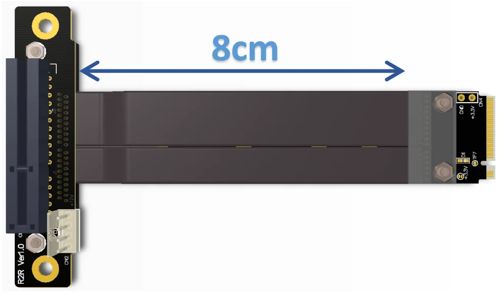 Cabo de Extensão M.2 NGFF NVMe, Conversão Personalizada, PCIE x4 x8, PCI-e 4x, Velocidade Total, ADT Estável