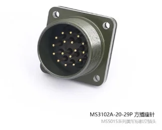 MS3108A20-29S  Military connector 20 Shell angled female assembly plug 17pin MS3102A20-29P 20 Shell male socket 17pin