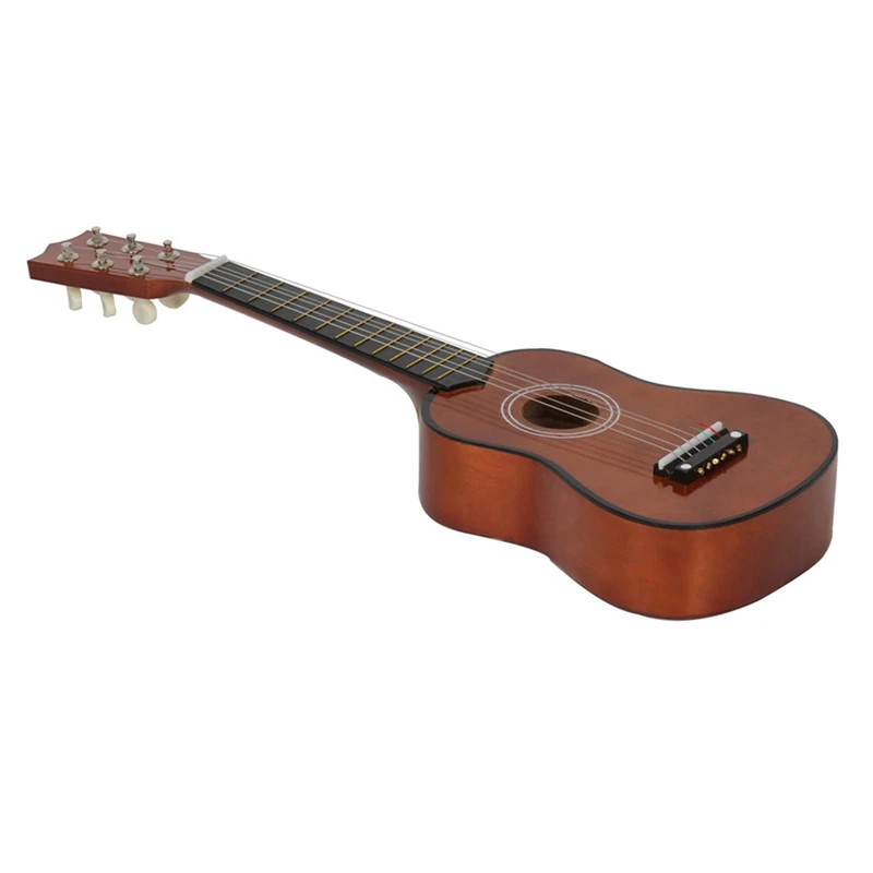 21 Inch 6 Strings Small Mini Guitar Basswood Guitar With Pick Strings Musical Instruments Toy For Children Kids