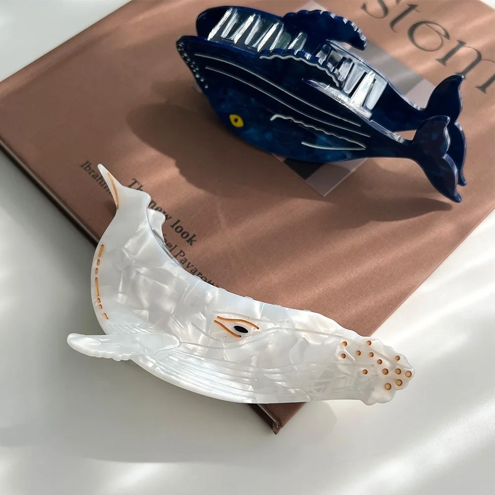 

Creative Sweet Acetate Fish Hair Claw Acetic Acid Egg Sperm Whale Shark Clip Headdress Ocean Series Animal Hair Clip Beach