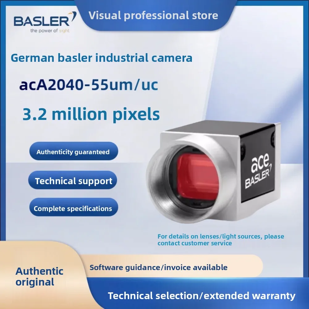 Basler AcA2040 Series Industrial Camera 3.2MP 320W Pixel USB3.0 Machine Vision Camera AcA2040-55um 55uc 90uc 120um