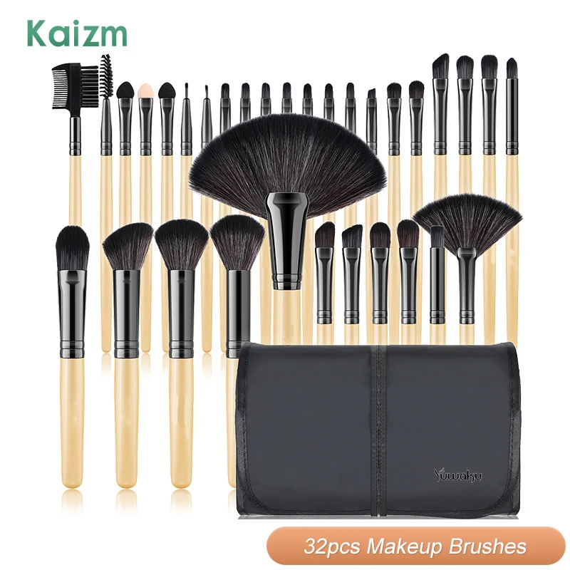 Cosmetic Makeup Brushes Set 10pcs Makeup Tools Beauty Instruments Foundation Eyeshadow  Blush Highlighter Brushes Female Makeup