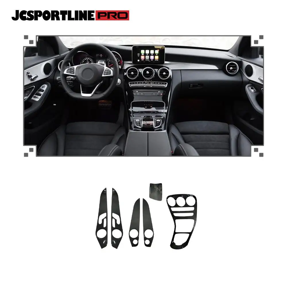 

Car pre-preg Carbon Fiber Interior Dashboard Trim for Mercedes Benz C Class W205 & AMG C253 2014-18