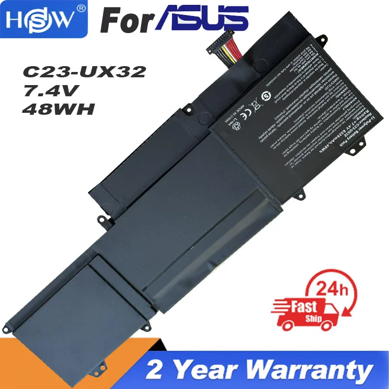 

48Wh C23-UX32 7.4V C23-UX32 Laptop Battery For ASUS ZenBook UX32 UX32V UX32A UX32VD VivoBook U38N U38DT U38N-C4004H