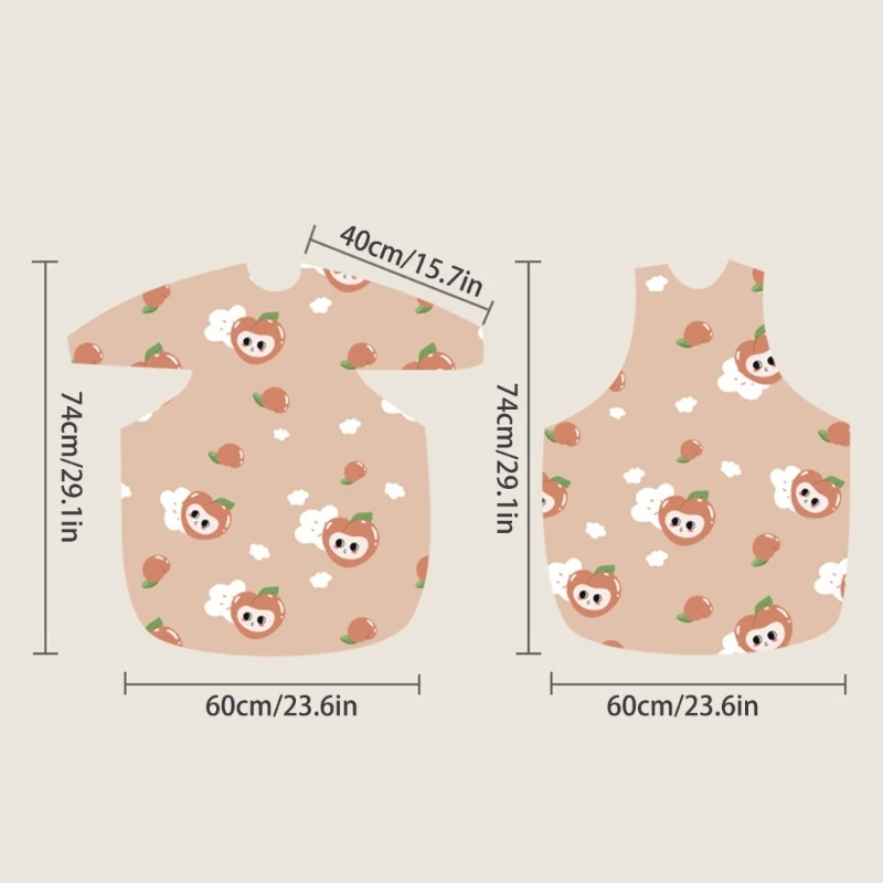 Fartuch do karmienia dziecka bez bałaganu Fartuch na krzesło do jadalni do samodzielnego karmienia D5QA
