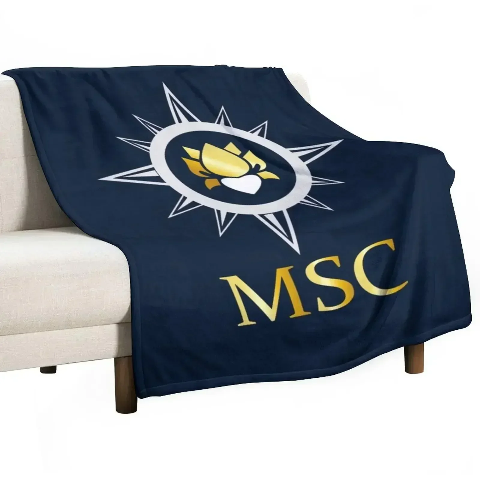 

msc yacht club Throw Blanket Decorative Sofas Flannel Fabric Hair wednesday Blankets