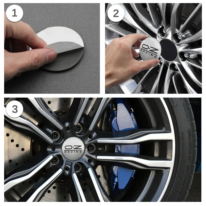 4pcs 56mm Car Styling OZ Racing O.Z Logo Badge Emblem Car Wheel Center Hub Caps Stickers Decoration Decals Auto Accessories